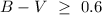 $B-V~\geq~0.6$