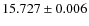 $15.727\pm0.006$