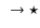 $~\rightarrow\star$