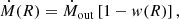 $$ \begin{aligned}&\dot{M}(R) = \dot{M}_{\rm out} \left[ 1-{ w}(R) \right], \end{aligned} $$