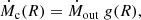 $$ \begin{aligned}&\dot{M}_{\rm c}(R) = \dot{M}_{\rm out}\ {g}(R), \end{aligned} $$
