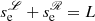 $ s_{\mathrm{e}}^{\mathscr{L}}+s_{\mathrm{e}}^{\mathscr{R}}=L $