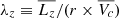 $ \lambda_z \equiv \overline{L_z} /(r \times \overline{V_c}) $