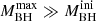 $ M_{\mathrm{BH}}^{\mathrm{max}} \gg M_{\mathrm{BH}}^{\mathrm{ini}} $